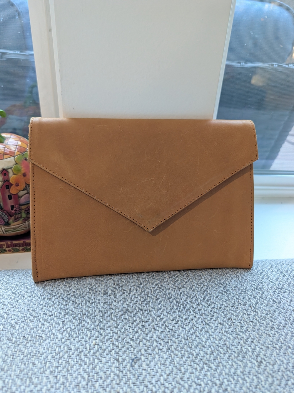 Able Tan Envelope Clutch Wristlet